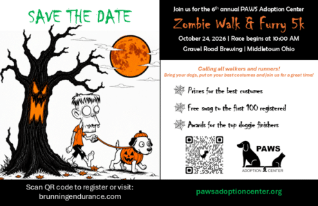 Flyer for our Zombie walk with details for signing up