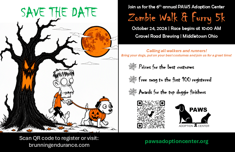 Flyer for our Zombie walk with details for signing up